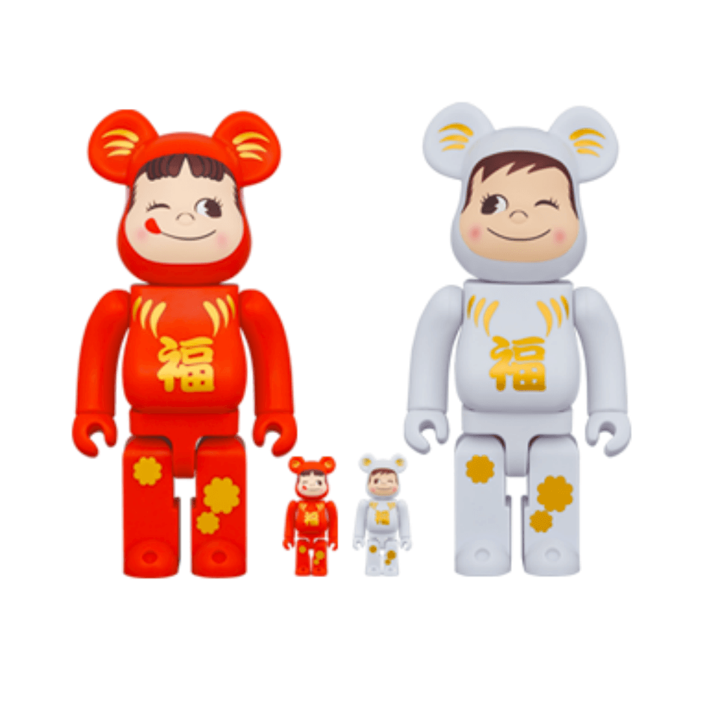 「日限」達磨 ペコちゃん/ポコちゃん 1000% Be@rBrick